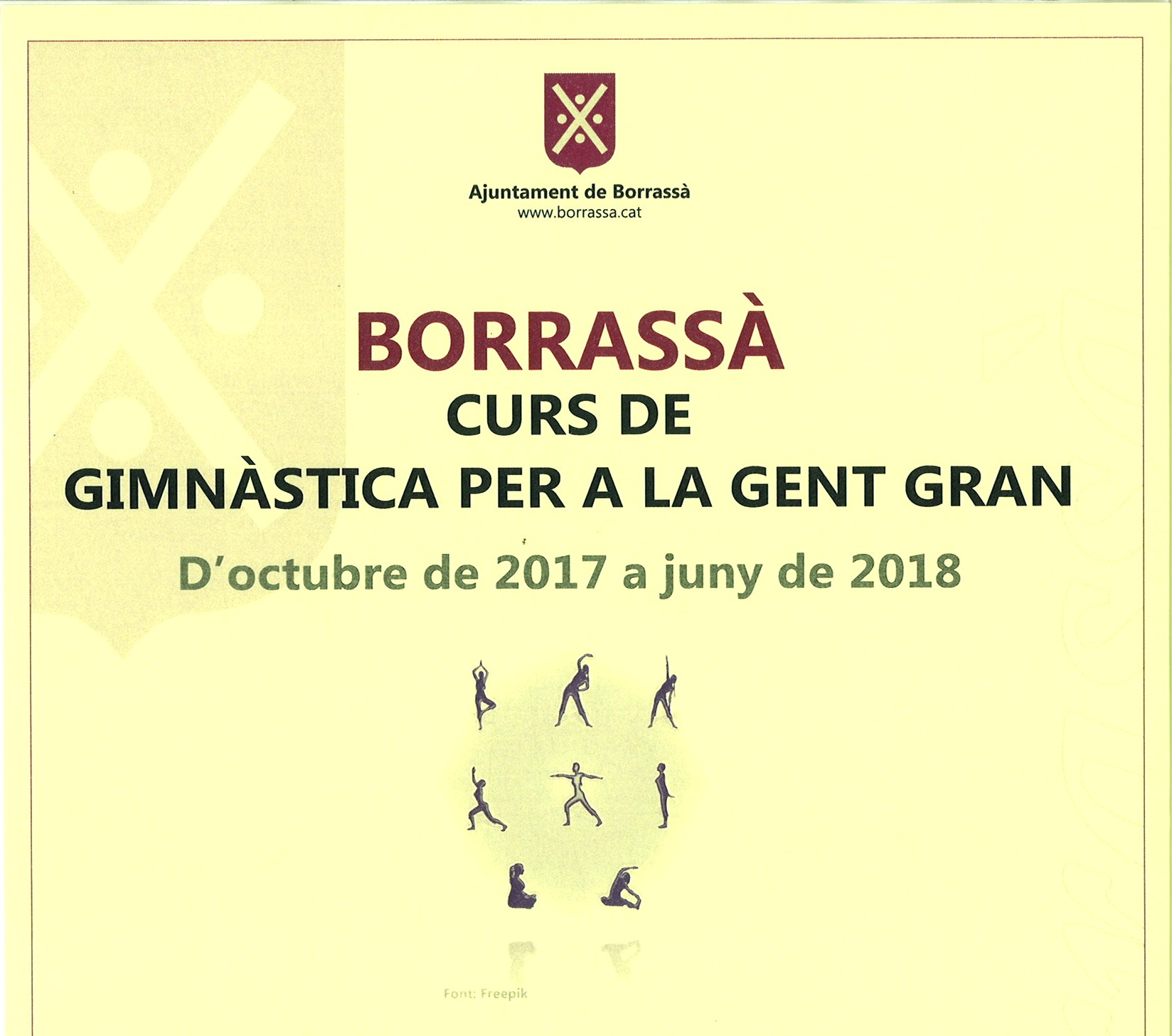 Per causes totalment alienes a l'Ajuntament, a partir d'aquesta setmana, les sessions de gimnàstica per a la gent gran es faran els dimarts a les 5 de la tarda, a la Sala Tramuntana.